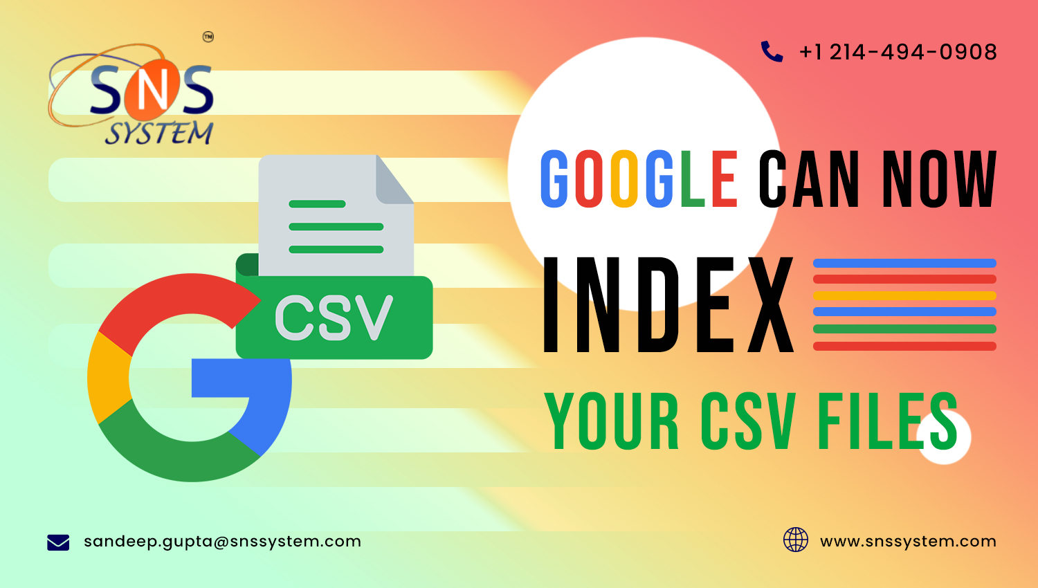 Important Update: Google Can Now Index Your CSV Files!