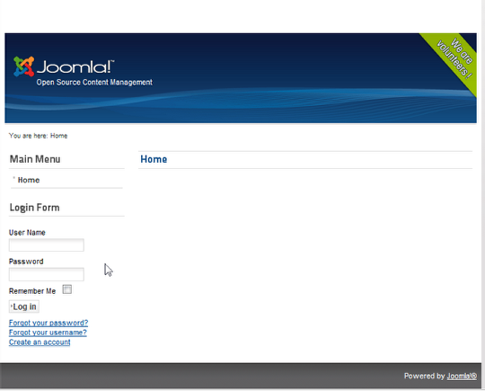 new Joomla 2.5 