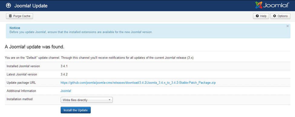Upgrade Joomla 3.x 