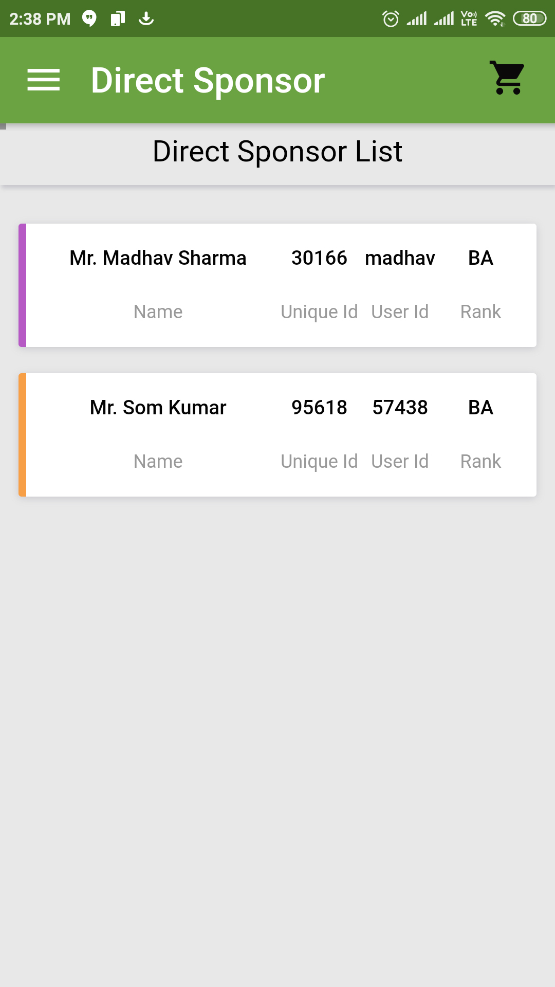 E-commerce Direct Sponsor