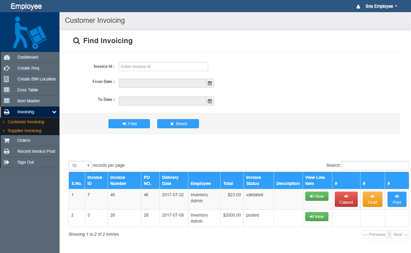 This application will be use by a small company / Individual (Tenant)