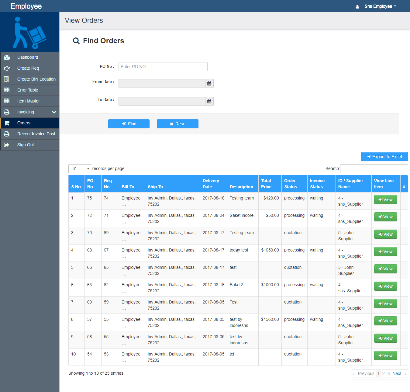 This application will be use by a small company / Individual (Tenant)